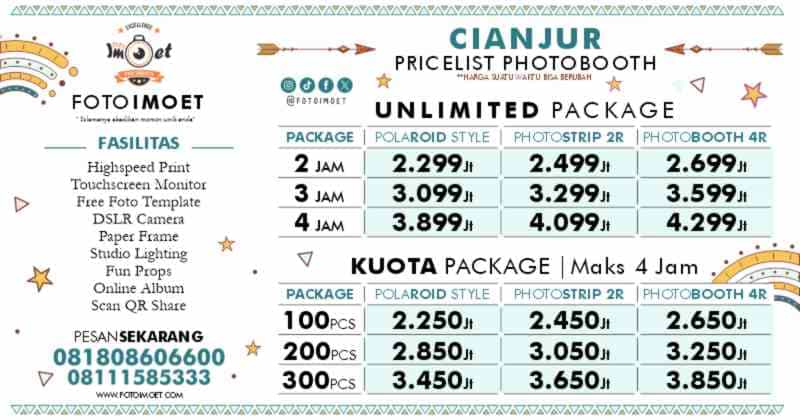 Harga Sewa Jasa Photo Booth Murah terdekat Cianjur