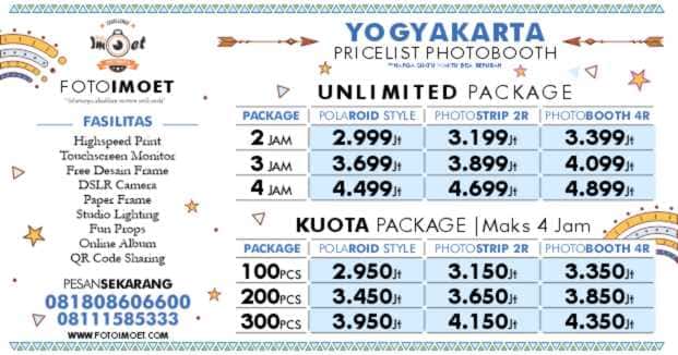 Harga Sewa Jasa Photo Booth Murah terdekat di Yogyakarta Murah