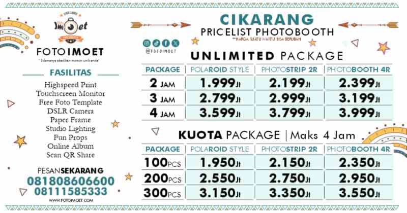 Harga Sewa Jasa Photo Booth Murah terdekat Cikarang