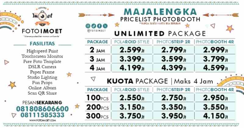 Harga Sewa Jasa Photo Booth Murah terdekat Majalengka