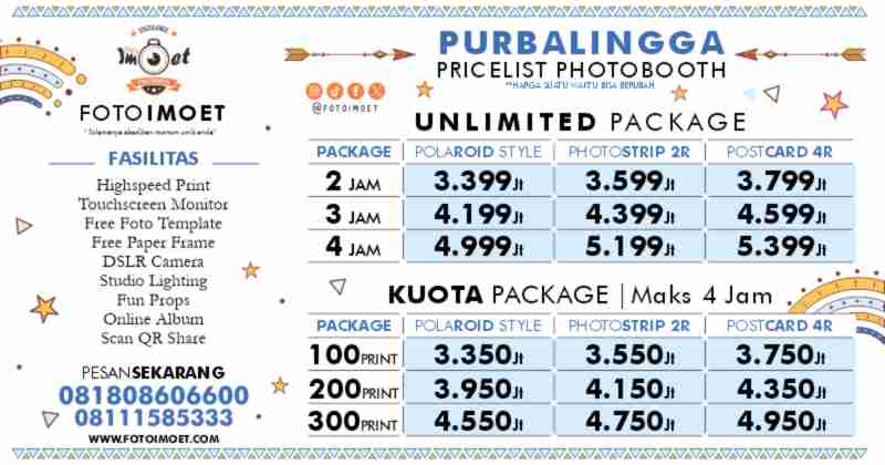Harga Sewa Jasa Photo Booth Murah terdekat Purbalingga