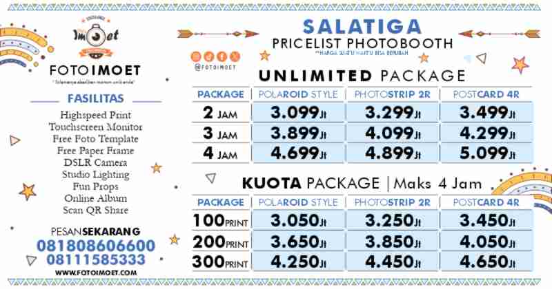 Harga Sewa Jasa Photo Booth Murah terdekat Salatiga