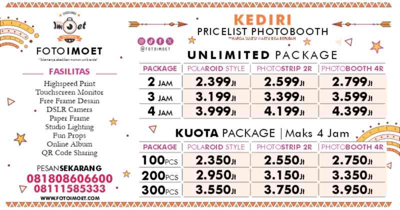 Harga Sewa Jasa Photo Booth Murah terdekat Kediri