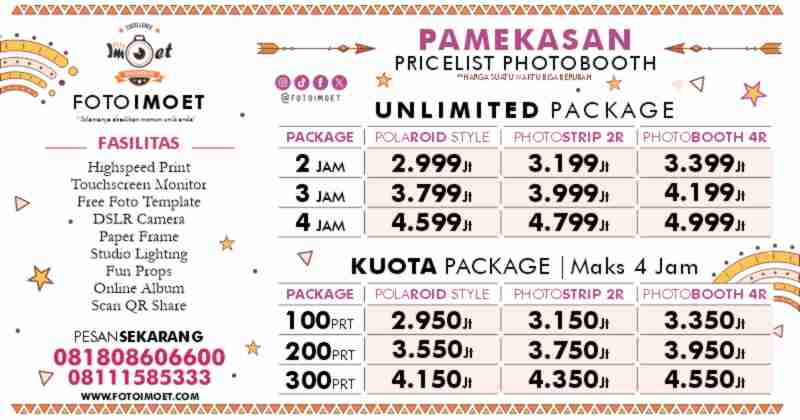 Harga Sewa Jasa Photo Booth Murah terdekat Pamekasan